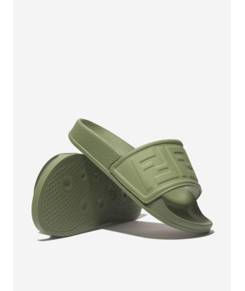 Fendi Unisex Logo Embossed Sliders 2023