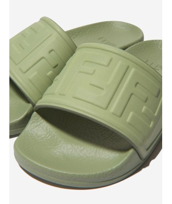 Fendi Unisex Logo Embossed Sliders 2023