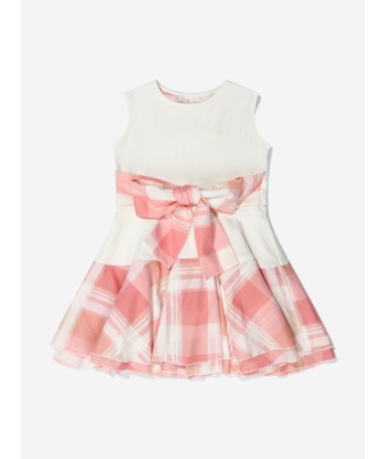 Jessie And James Girls Cotton Check Sleeveless Dress livraison et retour toujours gratuits