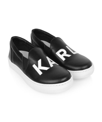 Karl Lagerfeld Leather Slip On Shoes solde