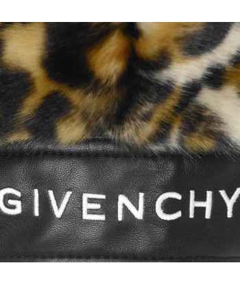 Givenchy Girls Black Leopard Faux Fur Gilet Dans la société mordern