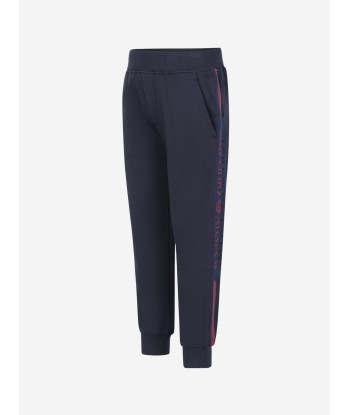 Emporio Armani Boys Blue Cotton Joggers le concept de la Pate a emporter 