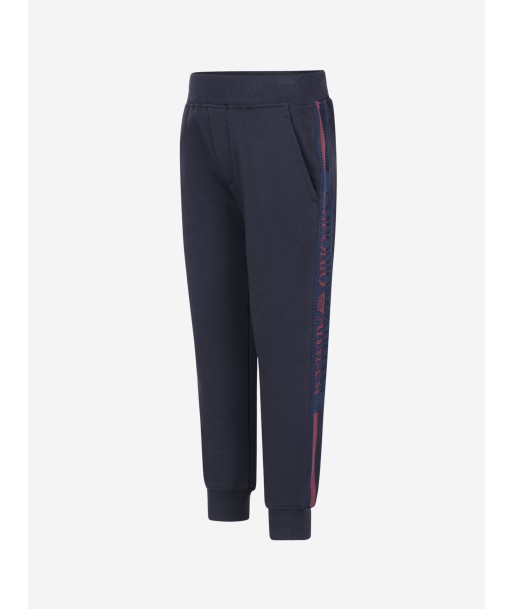 Emporio Armani Boys Blue Cotton Joggers le concept de la Pate a emporter 