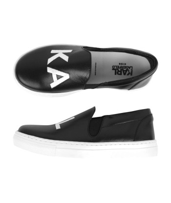 Karl Lagerfeld Leather Slip On Shoes solde