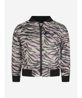 KENZO Girls Pink & Tiger Stripe Jacket pas cher