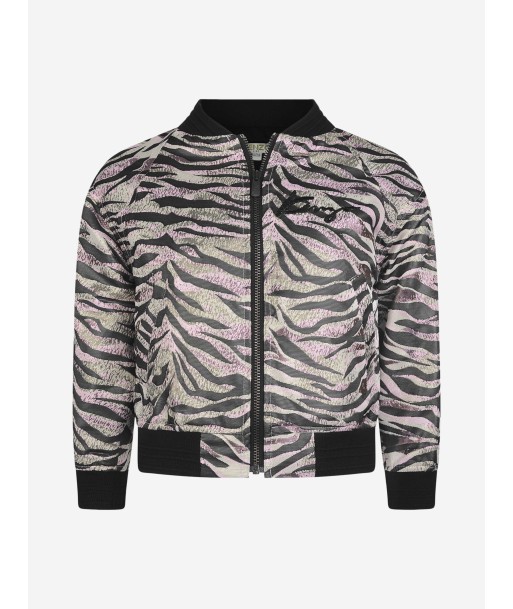 KENZO Girls Pink & Tiger Stripe Jacket pas cher