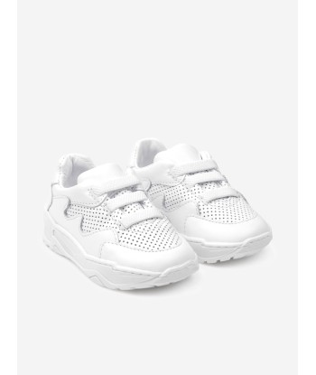 Emporio Armani Kids Trainers - Leather Trainers pas cher 