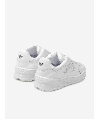 Emporio Armani Kids Trainers - Leather Trainers pas cher 