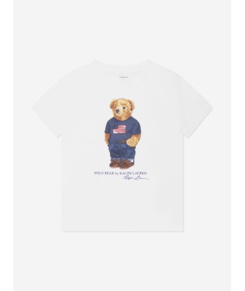 Ralph Lauren Boys Bear T-Shirt And Shorts Pyjama Set in White Les êtres humains sont 