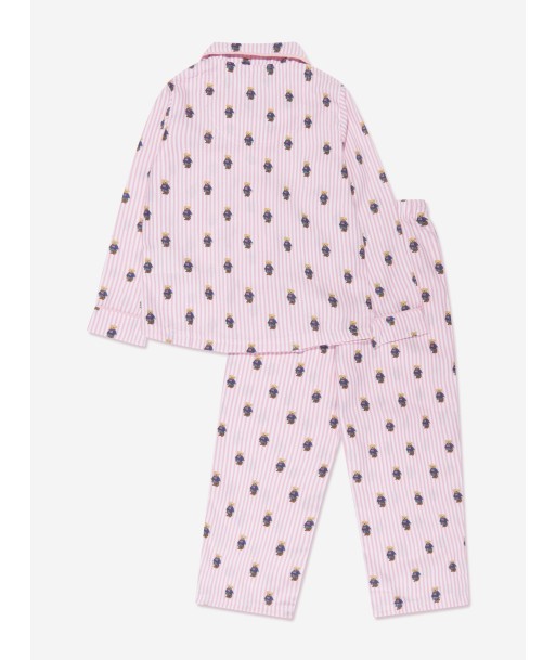 Ralph Lauren Girls Button Up Bears Pyjama Set in Pink Amélioration de cerveau avec