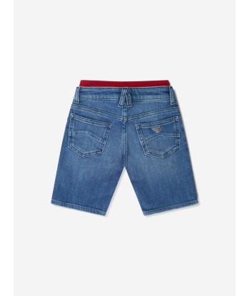 Emporio Armani Boys Cotton Denim Double Waistband Shorts Venez acheter