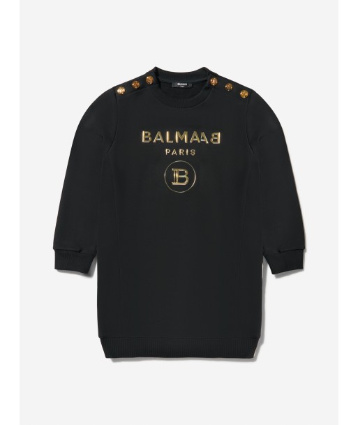 Balmain Girls Cotton Branded Dress s'inspire de l'anatomie humaine