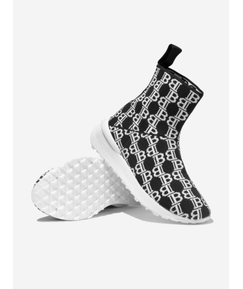 Balmain Unisex Logo Print Sock Trainers paiement sécurisé