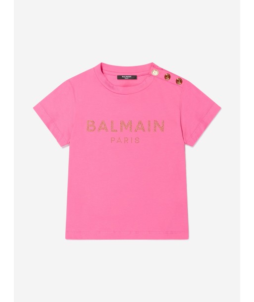 Balmain Girls Cotton Branded T-Shirt Faites des économies