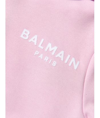 Balmain Girls Cotton Cropped Hoodie outlet