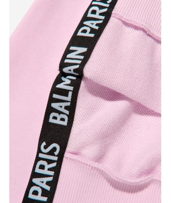 Balmain Girls Cotton Cropped Hoodie outlet