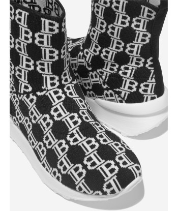 Balmain Unisex Logo Print Sock Trainers paiement sécurisé