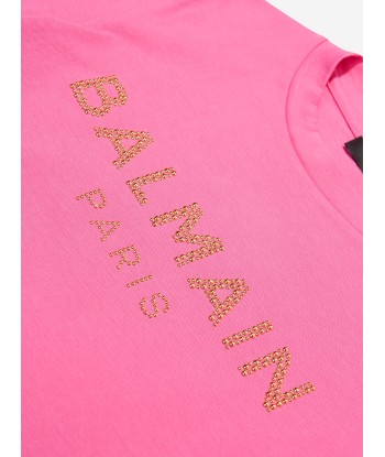 Balmain Girls Cotton Branded T-Shirt Faites des économies