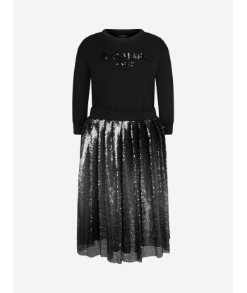 Balmain Girls Cotton Sequin Dress acheter