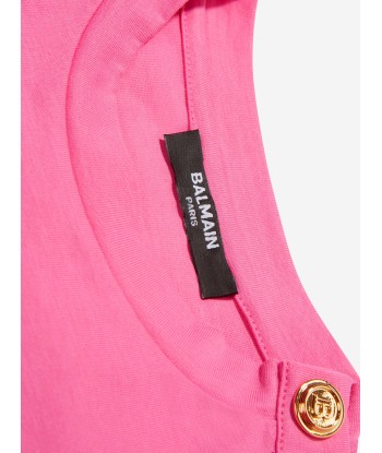 Balmain Girls Cotton Branded T-Shirt Faites des économies