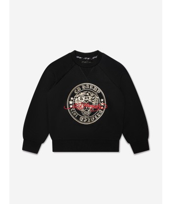 ED Hardy Boys Gold Label Sweatshirt in Black s'inspire de l'anatomie humaine