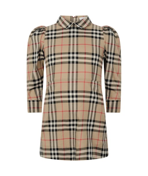 Burberry Girls Beige Vintage Check Cotton Dress Amélioration de cerveau avec