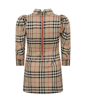 Burberry Girls Beige Vintage Check Cotton Dress Amélioration de cerveau avec