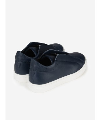 Fendi Blue Leather Slip On Trainers l'achat 