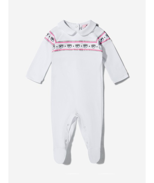 Chiara Ferragni Baby Girls Cotton Logo Babygrow de l' environnement