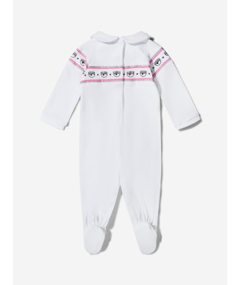 Chiara Ferragni Baby Girls Cotton Logo Babygrow de l' environnement