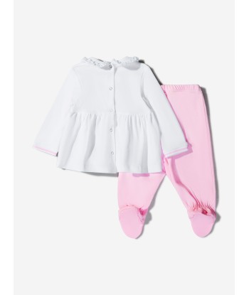 Chiara Ferragni Baby Girls Cotton Layered Eyestar Babygrow en stock