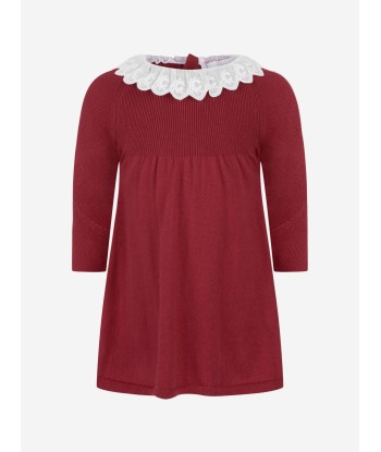 Chloe Baby Girls Red Cotton Knitted Dress Venez découvrir notre 