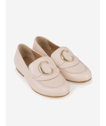 Chloe Girls Pale Pink Leather Loafers shop