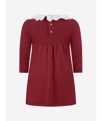 Chloe Baby Girls Red Cotton Knitted Dress Venez découvrir notre 