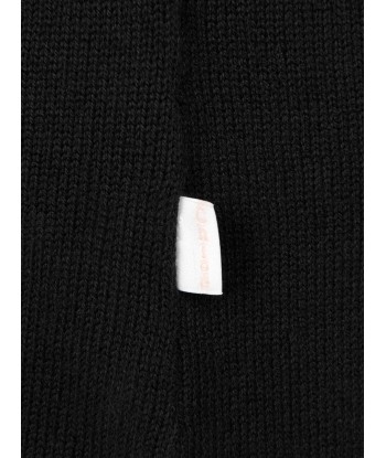 Chloe Girls Black Cotton Knitted Dress de technologie