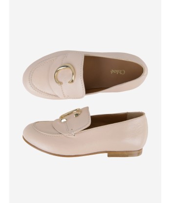 Chloe Girls Pale Pink Leather Loafers shop