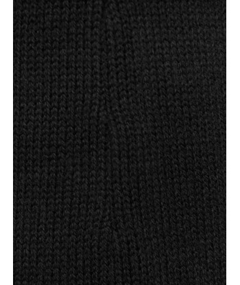 Chloe Girls Black Cotton Knitted Dress de technologie