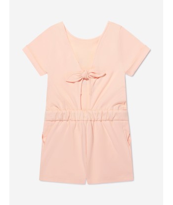 Chloé Girls Cotton Logo Playsuit Paris Déstockage Promo