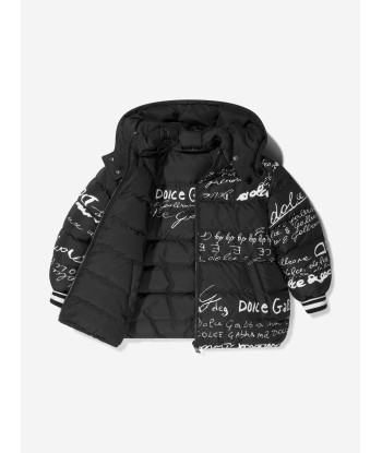 Dolce & Gabbana Girls Black Nyon Padded Jacket Livraison rapide