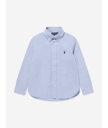 Ralph Lauren Boys Slim Fit Oxford Shirt in Blue Comparez plus de prix