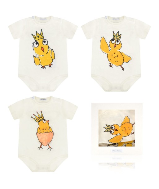 Dolce & Gabbana Baby Boys Chinese New Year Bodysuit Set 3 Pack plus qu'un jeu 