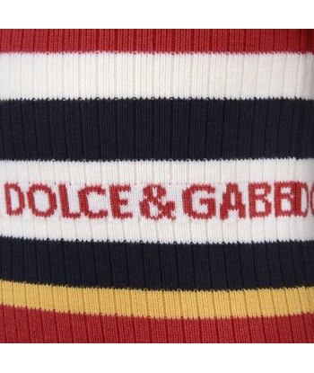 Dolce & Gabbana Girls Striped Turtleneck Sweater de pas cher