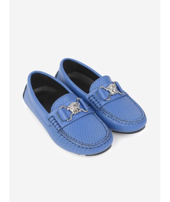 Versace Boys & Silver Leather Moccasins sur le site 