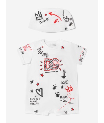 Dolce & Gabbana Baby Boys Cotton Graffiti Print Shortie And Hat Set meilleur choix