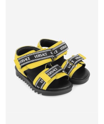 Versace Boys Leather Sandals basket pas cher