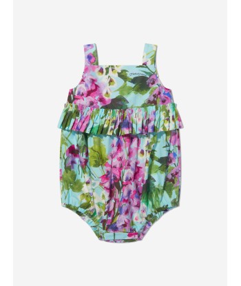 Dolce & Gabbana Baby Girls Cotton Bellflower Print Romper le concept de la Pate a emporter 