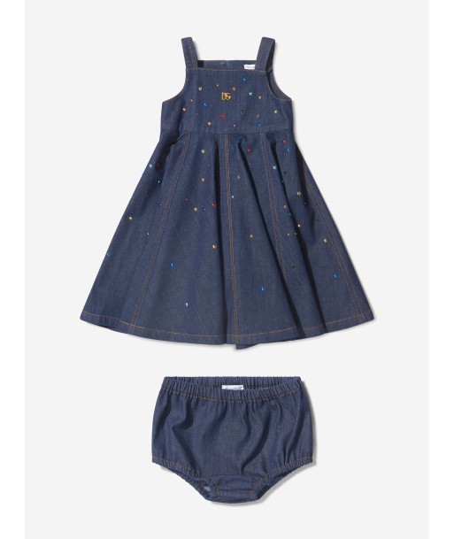 Dolce & Gabbana Baby Girls Embellished Dress With Knickers paiement sécurisé