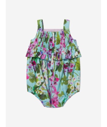 Dolce & Gabbana Baby Girls Cotton Bellflower Print Romper le concept de la Pate a emporter 