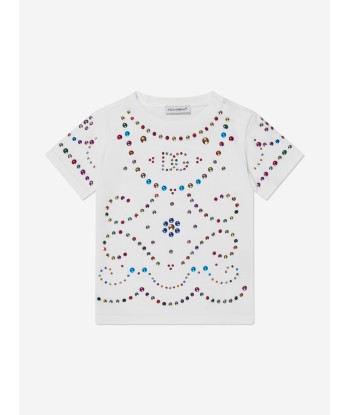 Dolce & Gabbana Baby Girls Cotton Embellished Logo T-Shirt outlet