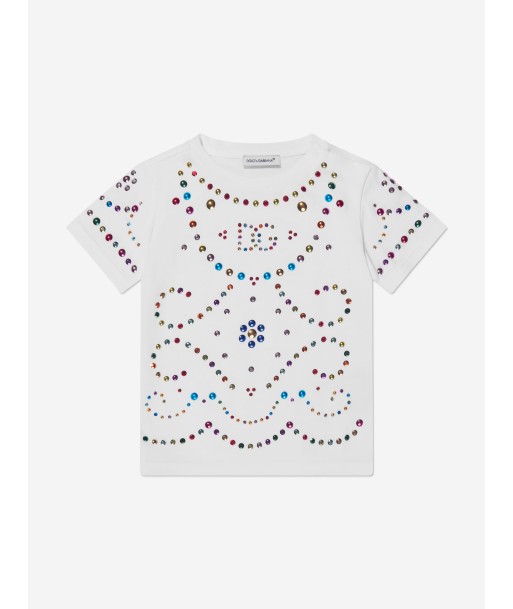 Dolce & Gabbana Baby Girls Cotton Embellished Logo T-Shirt outlet